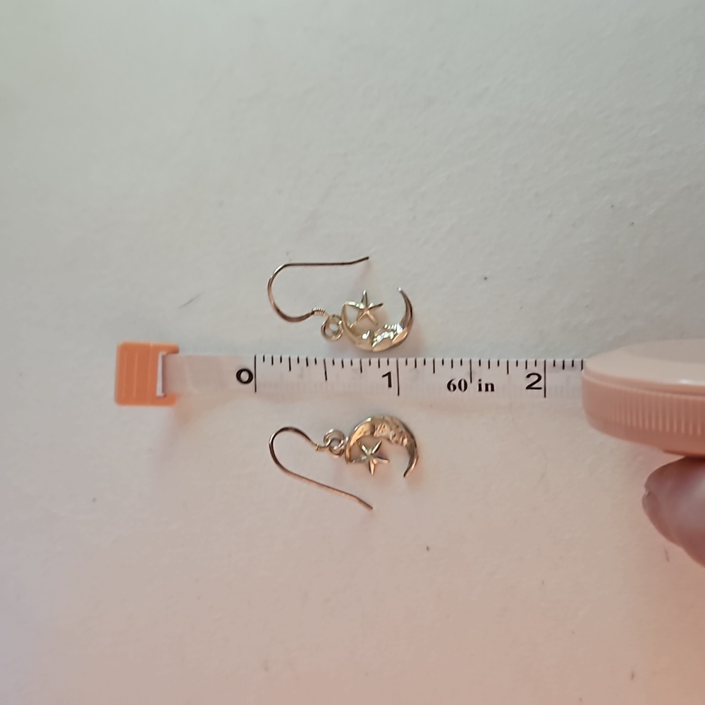 Sterling silver moon earrings